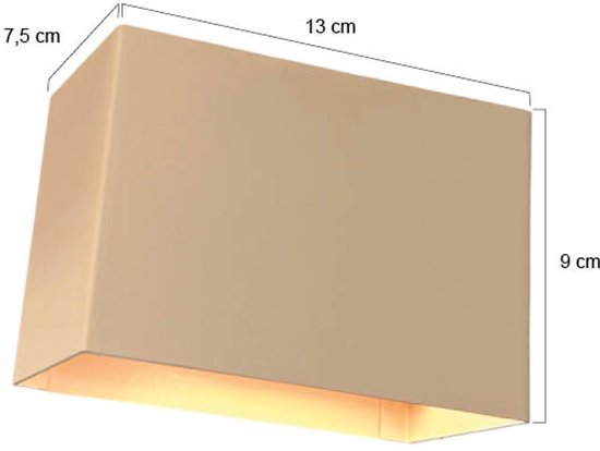 Wandleuchte Muro 3365CR – cremefarben, modernes Design, 13 × 7,5 × 9 cm, Steinhauer, ideal für kleinere Räume und dimmbar mit G9-Fassung