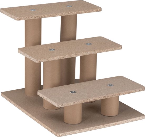 Holztreppe für Haustiere Timmy - Grau - 46 x 36 x 34 cm