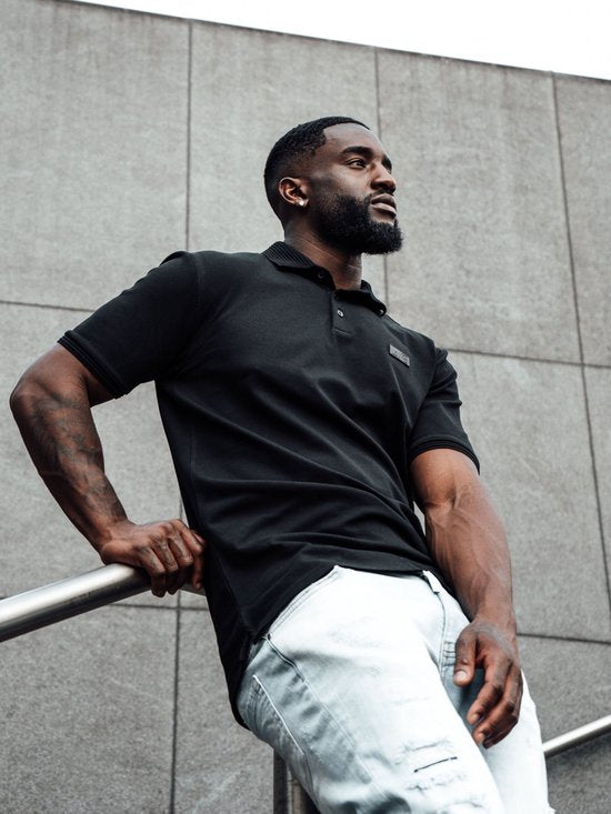 AB Lifestyle - Regular Polo | Jet Black - Herren - Größe: XS