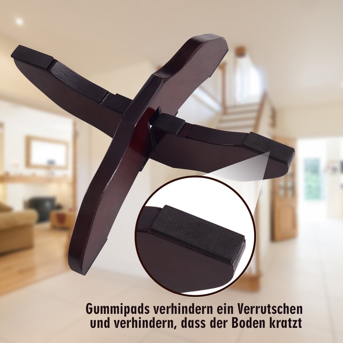 Coast Holzstützfüße für Hundezäune – zusätzliche Stabilität – geeignet für 2 cm dicke Zäune – braun