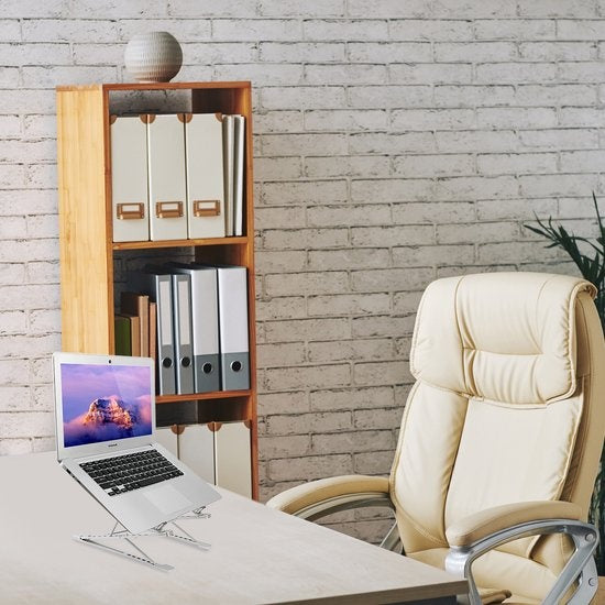 LURK® Laptop-Ständer klappbar - Ergonomischer Laptop-Halter - Höhenverstellbar - Notebook/Buch/Tablet - Aluminium - 11 bis 17 Zoll