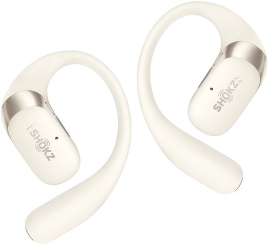 Shokz OpenFit 2 Open-Ear-Sportkopfhörer – Kabellose Ohrhörer – Beige