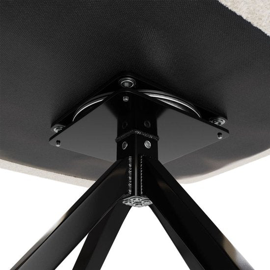 Drehstuhl / Esszimmerstuhl Albano - Inkl. Drehfunktion - Bouclé Stoff - Creme - 1er Set