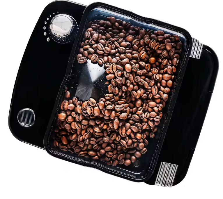 Hanseatic Kaffeemaschine mit Mahlwerk HCMG105015SD – Schwarz/Silber – 21 x 31 x 42 cm – 1,5 l, 12 Tassen