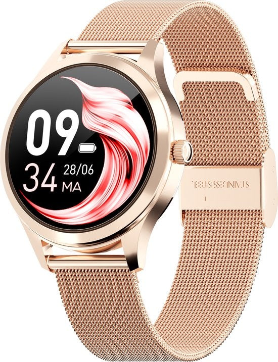 Actyve Smartwatch Damen Roségold - Apple & Android - Voller Touchscreen