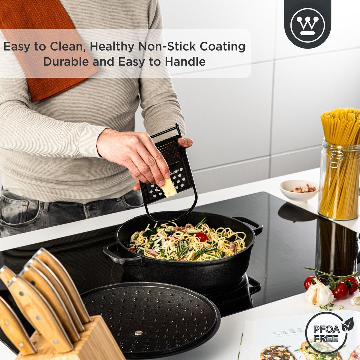 Westinghouse Performance Series Kasserolle - Sauteuse - Backofen geeignet - 32 cm - Schwarz