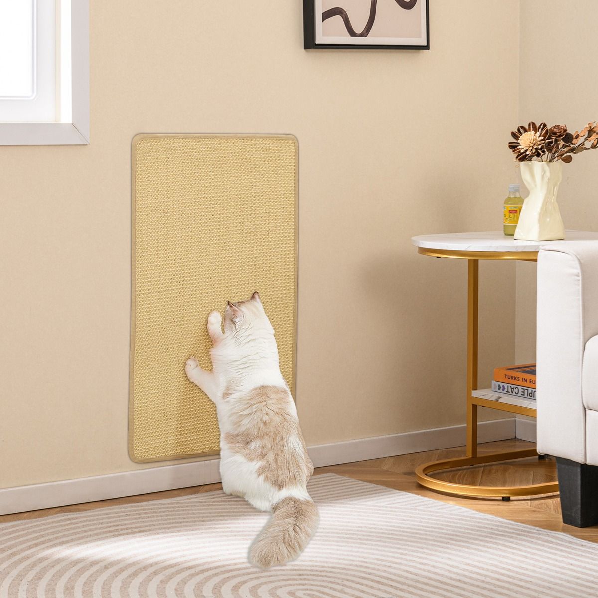Coast Krabbenmatten-Set – Sisal – selbstklebend – 80 x 50 cm – naturfarben