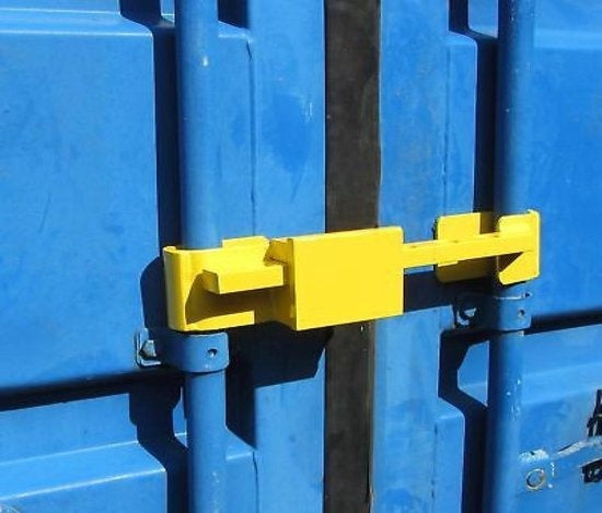 All Ride Containerschloss 5KG - Container- und Anhängerschloss - Verstellbar 23 bis 43 CM - Gehärteter Stahl - Inkl. 3 Ersatzschlüssel - Gelb