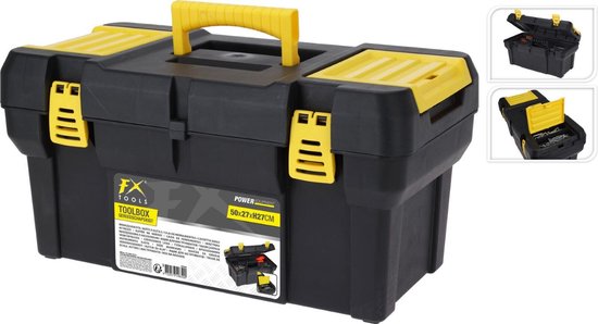 FX Tools Werkzeugkoffer 50 x 27 x 27 cm Schwarz/Gelb
