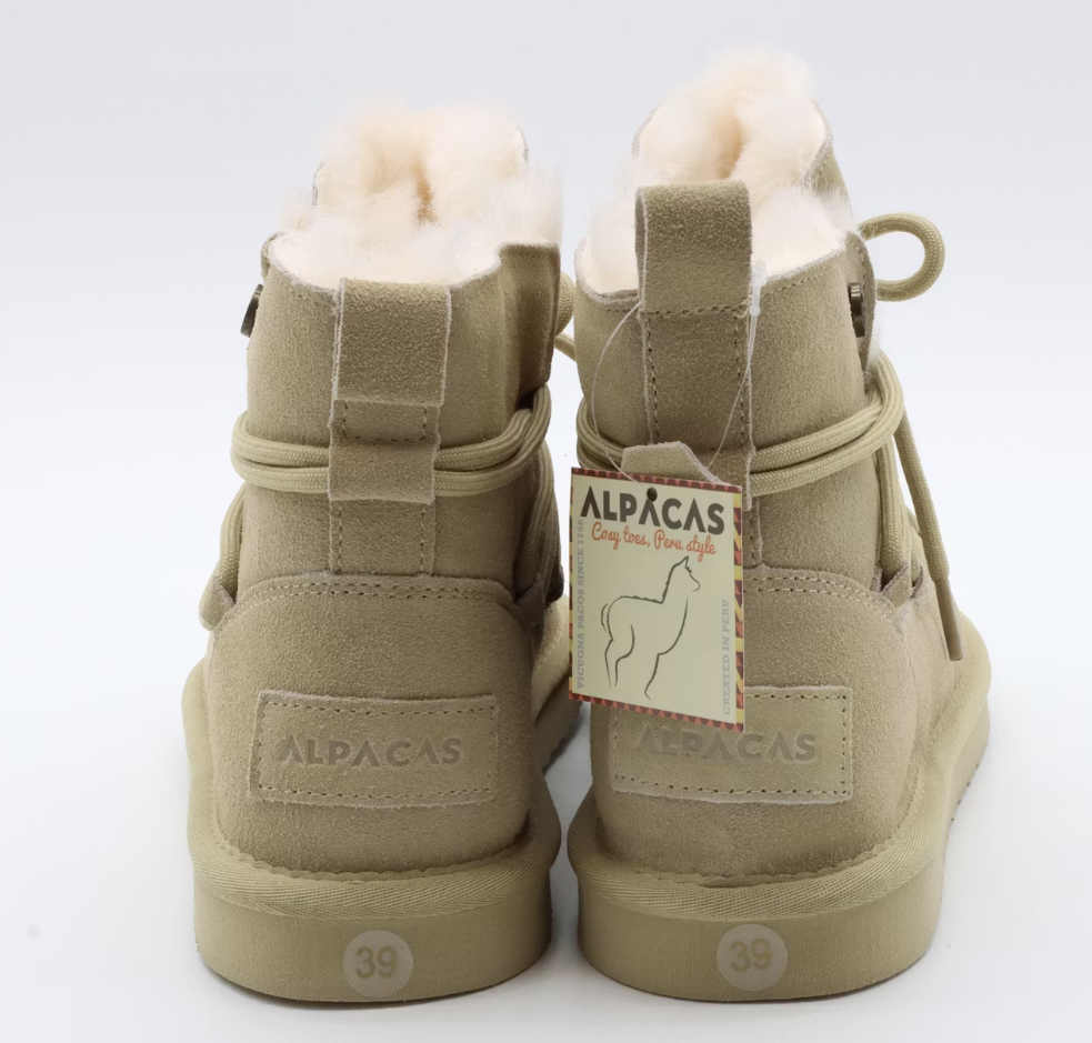 Alpakas Winterstiefel W66C0112B - Damen - Sand - Größe 37