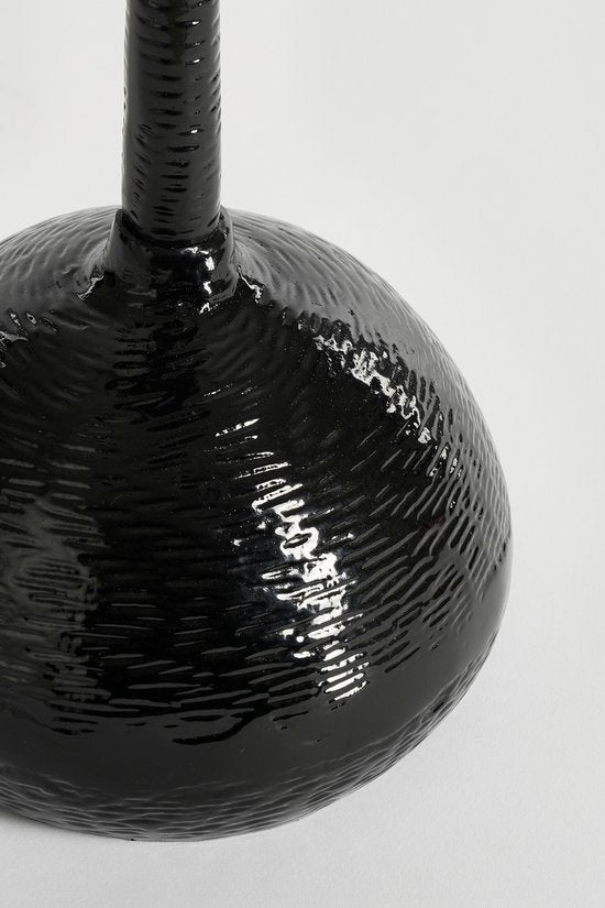 Mica Decorations Colin Beistelltisch - H68 x Ø24 cm - Recyceltes Aluminium - 100% FSC - Schwarz