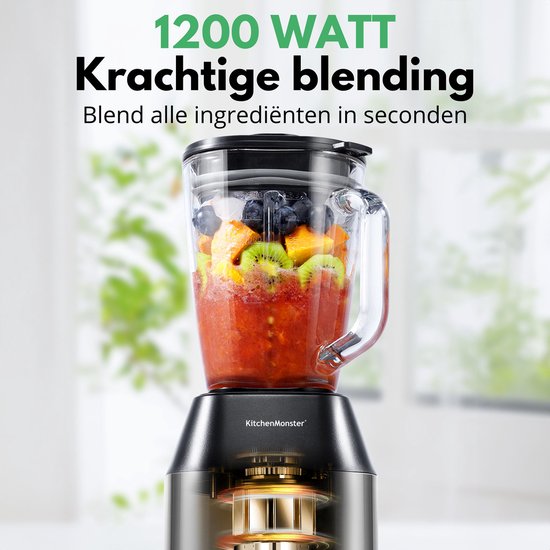 KitchenMonster® - Blender Pro 1200 Watt - Smoothie Maker 1,5 Liter mit 3 Positionen
