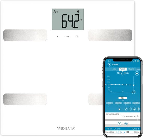 medisana BS A43 – Connect Personenwaage, weiß
