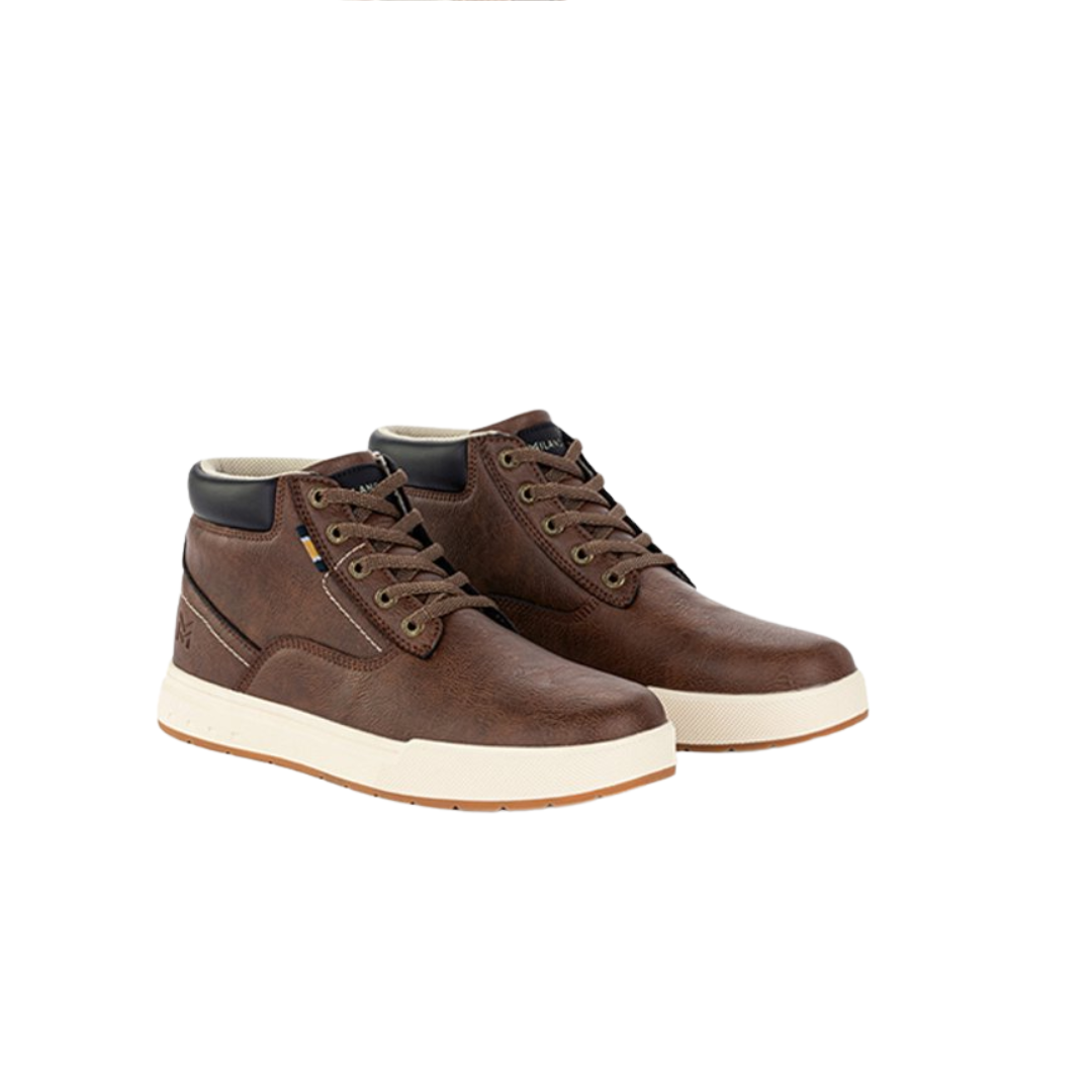 Milanoro - Bequeme Herren-Turnschuhe - Dunkelbraun - Größe 44