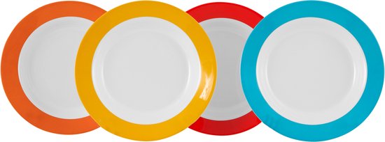 Gimex – Colour Line – Tiefes Tablett – Rainbow – 4 Stück