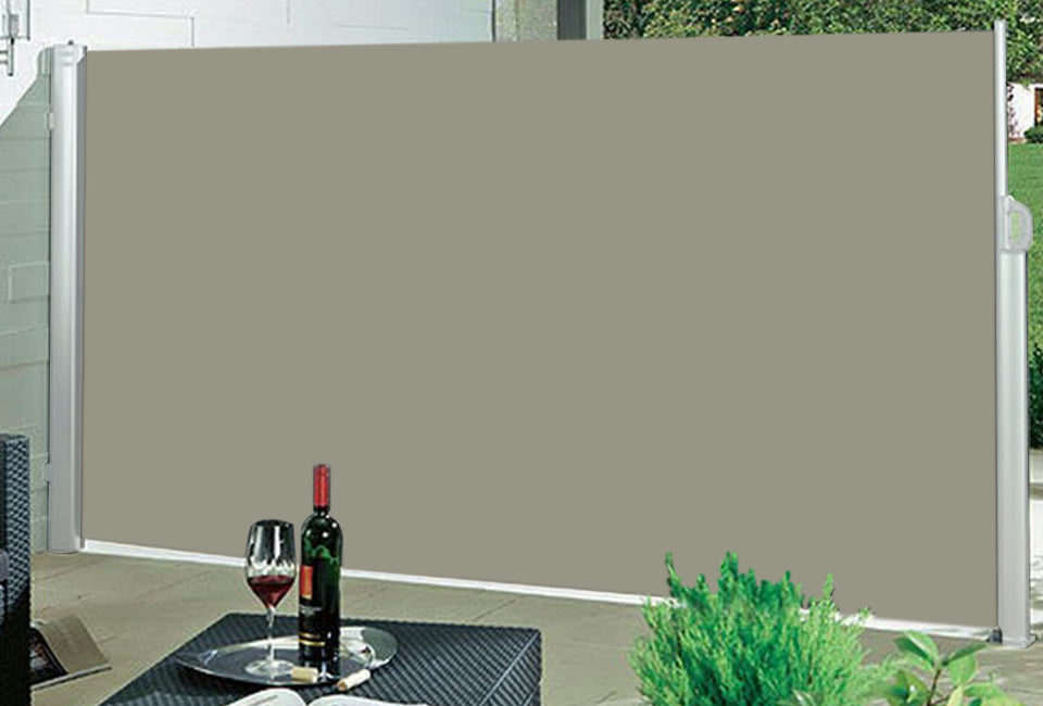 Hortensus - Versenkbarer Windschutz in Anthrazit oder Beige von Hortensus - 140 x 300 cm - Beige