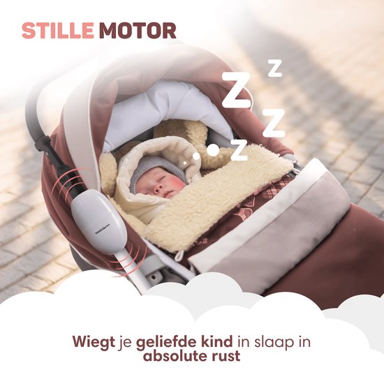 Vulpes Goods® BabyCare - Babywippe für Kinderwagen - Babyschaukel - Babywippe - Automatisches Wippen - Inkl. Reisetasche - PRO Version