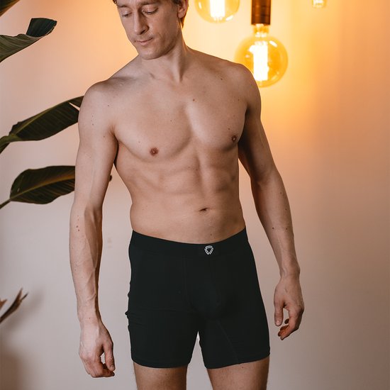 Fibershirts Anti-Sweat Boxershorts - Integriertes Schweißpolster - Atmungsaktives MicroModal - Anti-Transpiration - Männer - Größe L - Schwarz