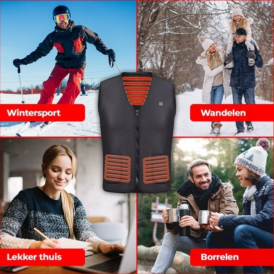 Beheizter Bodywarmer - Elektrisch beheizt - USB wiederaufladbar - 3 Stufen - Größe L - Frauen / Männer