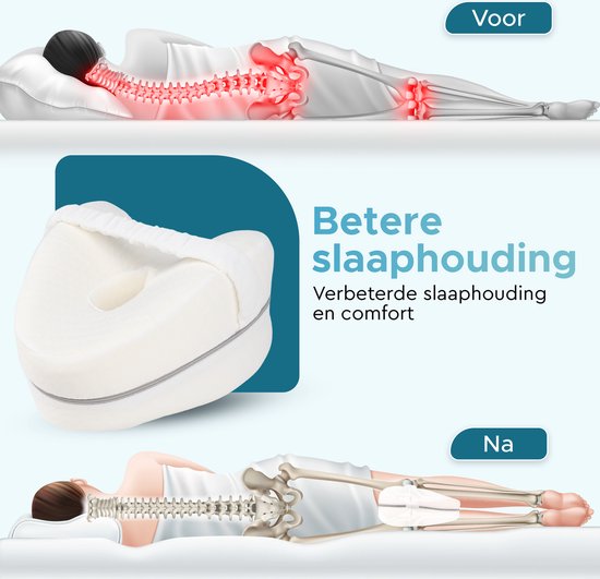 Urban State Orthopädisches Kniekissen - Ergonomisches Beinkissen - Haltungskorrektur - Seitenschläferkissen