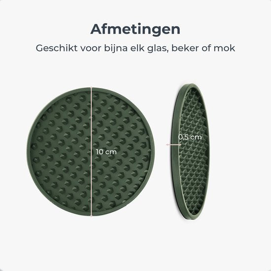 Castagnola Silikon-Untersetzer – Untersetzer für Gläser – Design-Untersetzer mit Halter – Untersetzer-Set – rutschfest – 6er-Set – Grün