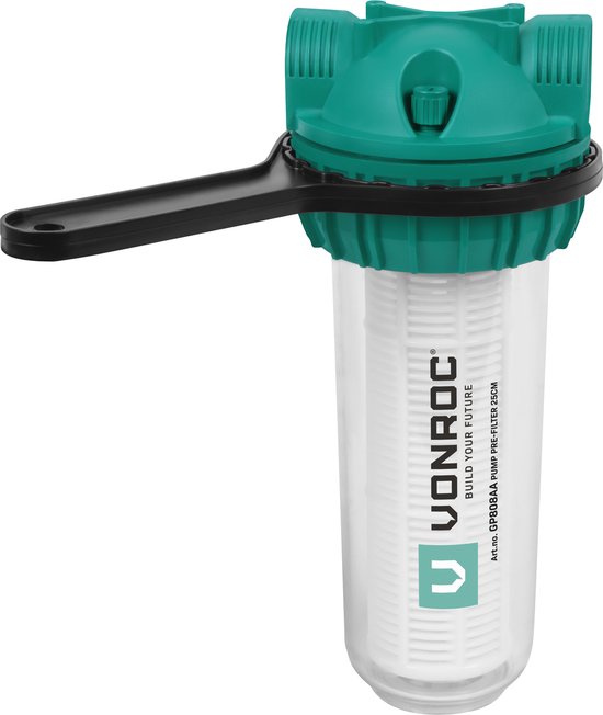 VONROC Vorfilter für Pumpen und Hydronikpumpen - 25cm - Max. 4300l/h - Universal Vorfilter