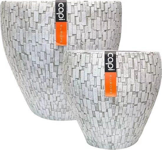 Capi Europe Blumentöpfe, weiß, 39 cm, 2er-Set