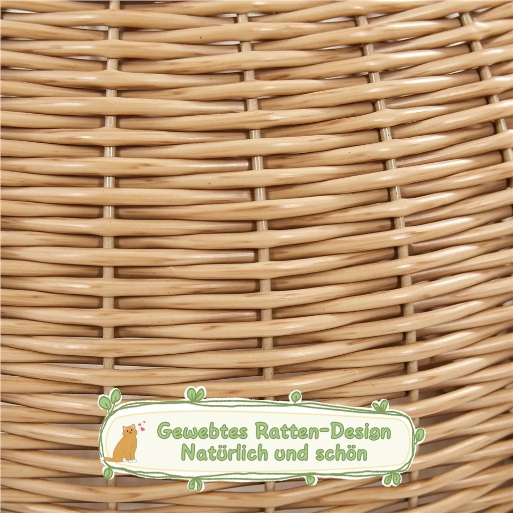Yaheetech Kratzbaum mit Katzenkorb und Katzenhaus – Beige – 40 x 40 x 75 cm