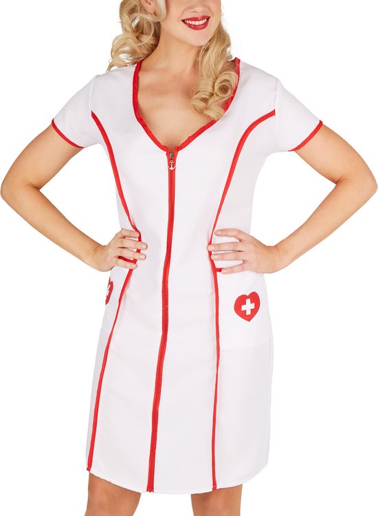 Dressforfun Krankenschwester XXL - fancy dress kostüm halloween verkleiden partywear karneval kostüm karneval partywear - 301418