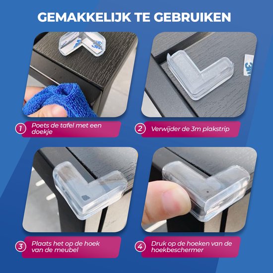 Roegaarden Corner Protector Baby - Tisch-Eckschutz - Stoßfänger - 20 Stück - Transparent