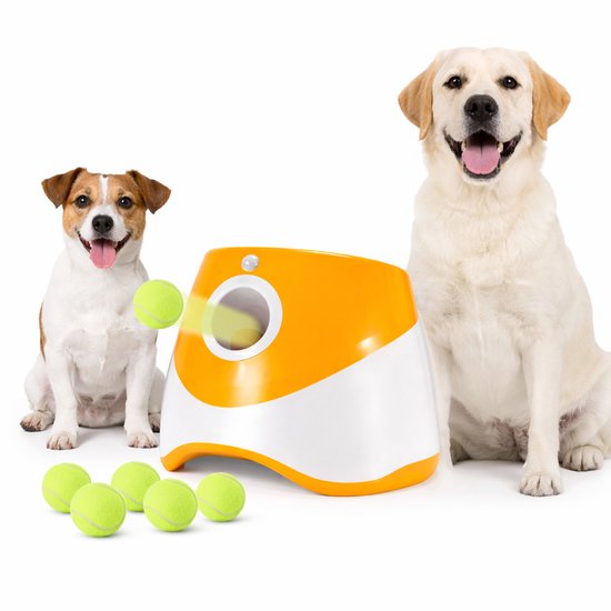 Ceruzo Ballwerfer für Hunde – Automatisch – 6 Bälle – 3 Wurfweiten – Wiederaufladbar