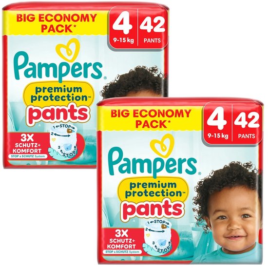 Pampers Premium Protection Pants – Windelhosen – Größe 4 – 42 Stück – 2 Packungen