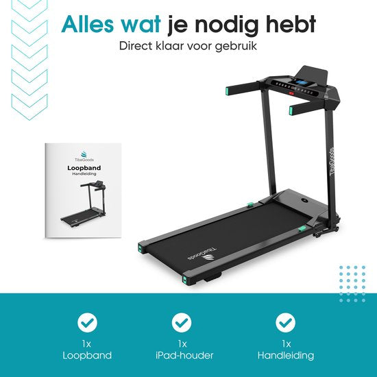 TibaGoods Elektrisches Laufband - Walking Band - Heimtrainer - klappbar - 9% manuelle Steigungsfunktion - 12 Programme - Sport - 1 bis 12 kmh - Walking Pad - Für Zuhause