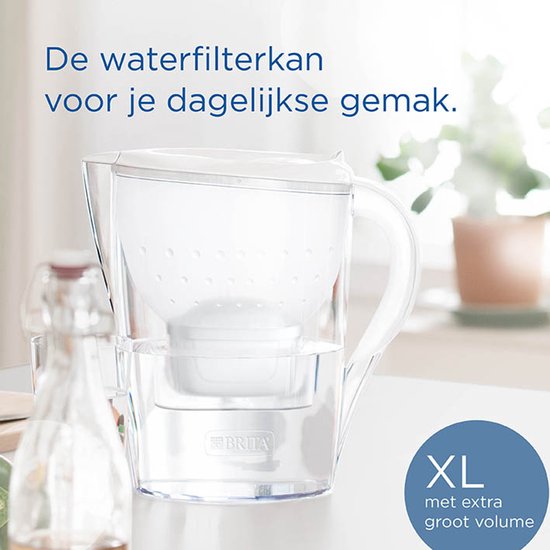 BRITA – Wasserfilterkanne – Marella XL – 3,5 l – Weiß – inkl. 1 MAXTRA PRO ALL-IN-1-Filterkartusche