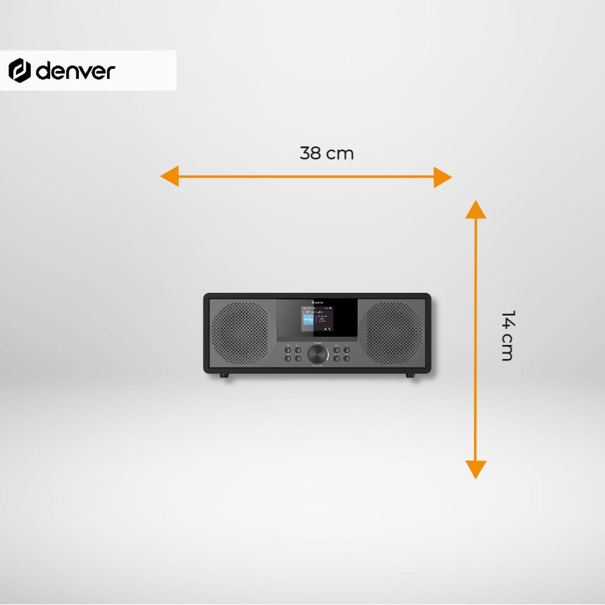 Denver - Internetradio & DAB+ Radio - MIR-270 - 2,4-Zoll-Farbdisplay - 200W Bluetooth & CD-Player - USB & AUX - Kunststoff & Metall - Schwarz
