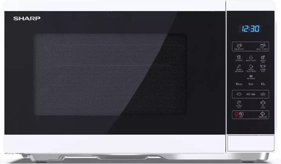 Sharp YC-MS252AE-W Mikrowelle Schwarz, Weiß Einzelmikrowelle für die Arbeitsplatte 25 l 900 W