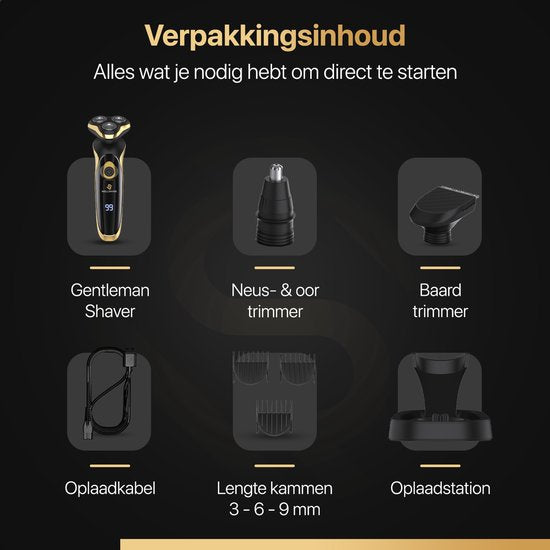 Wellshave 4 in 1 Shaver Elite - Rasierer für Männer - mit Trimmer und Nasentrimmer - Elektrorasierer - Rasur - Bartschneider