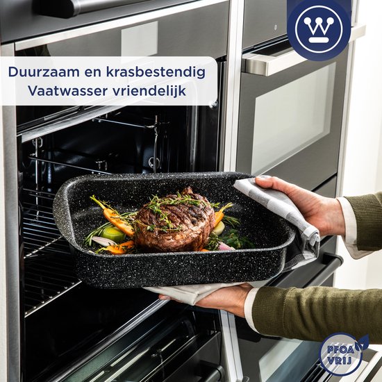 Westinghouse Backofen-Backblech - Ø 30 cm - Schwarzer Marmor - Spülmaschinenfest