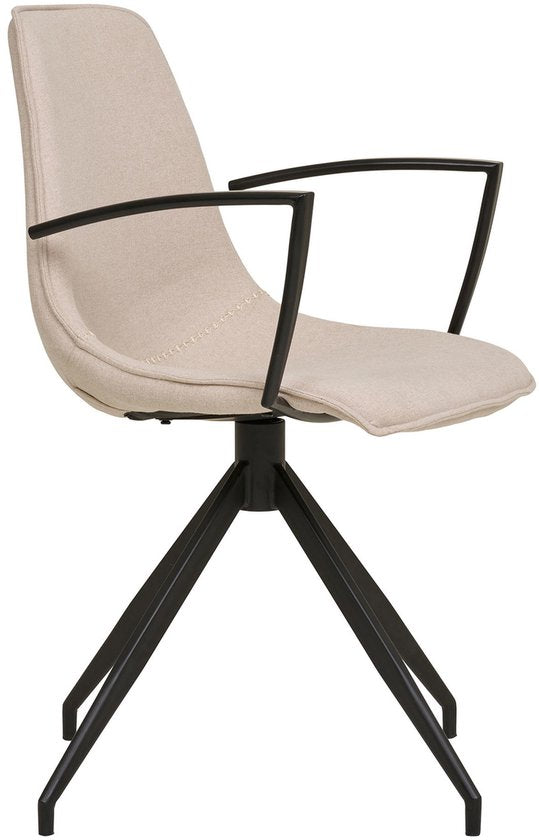 House Nordic Esszimmerstuhl Monaco Swivel Bouclé Sand