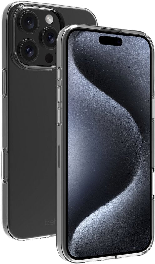 BeHello Case iPhone 16 Pro - Dünne Gel-Hülle - Flexible iPhone 16 Pro Hülle aus ökologischem Kunststoff - Transparent