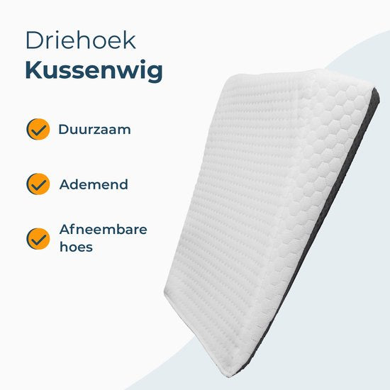 Keilkissen Orthopädisch - Bessere Schlafposition und zusätzliche Unterstützung - Rückenkissen für im Bett - Matratzenkeil - Für Baby & Erwachsene - Alyze