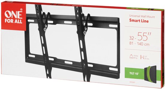 Universelle TV-Wandhalterung – neigbar WM2421 – 32 bis 65 Zoll – nur 25 mm Abstand zur Wand – max. 80 kg – VESA 400x400