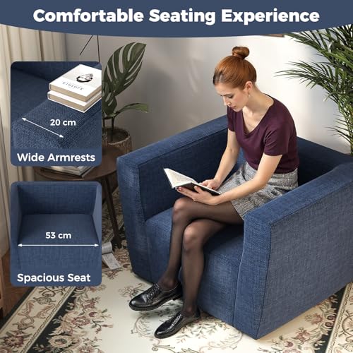 Coast Aufblasbarer Sessel – Abnehmbarer Bezug – Blau – 81 x 104 x 67 cm