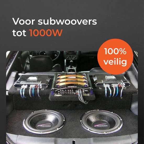 Skoov Kabelsatz für Auto-Subwoofer und Verstärker - Kabelsatz - Kompletter Audio-Kabelsatz - Geeignet für Car Sound Systeme