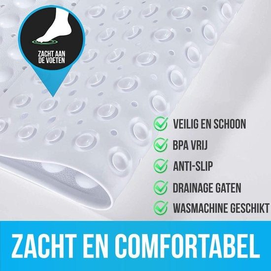 Strex Badematte / Antirutschmatte Dusche - 53x53CM - Mit Saugnäpfen - Duschmatte Antirutsch für Dusche - Badematte