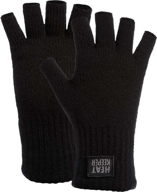 Heat Keeper Fingerlose Herren Thermohandschuhe schwarz - L/XL