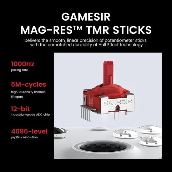 GameSir G7 Pro – Kabelgebundener Controller – Hall-Effekt – Xbox Series X/S, Xbox One, PC und Android – Weiß