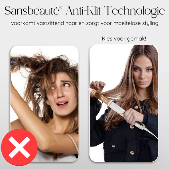 Sansbeauté® 7-in-1 Airstyler - Multistyler - Föhnbürste für kurzes Haar - Hairstyler - Föhnbürste - Wärmebürste - Lockenbürste - Lockenstab - Stylingbürste - Coldshot - Drehbares Kabel