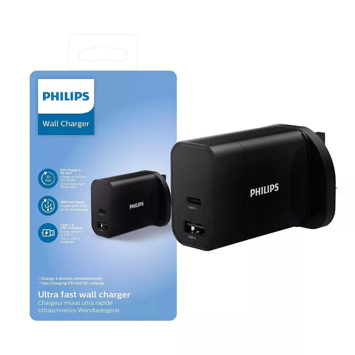 Philips 30W - Ladegerät - 3-polige Steckdose