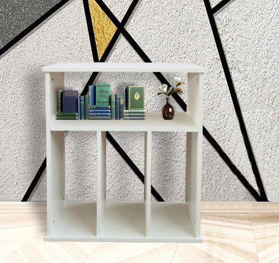 Lp vinyl aufbewahrung schrank - bücherregal - aufbewahrung zeitschriften bücher schallplatten - weiß